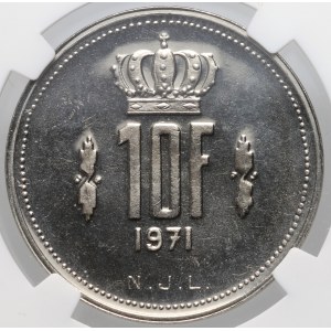 Luxembourg, 10 francs 1971, ESSAI, nickel