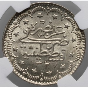 Türkiye, Ottoman Empire, Mehmed V, 5 kurus 1327, year 7 (1916)