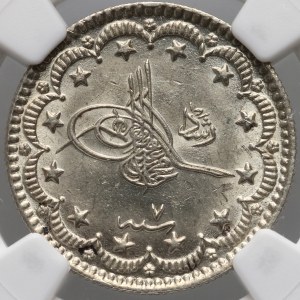 Türkiye, Ottoman Empire, Mehmed V, 5 kurus 1327, year 7 (1916)
