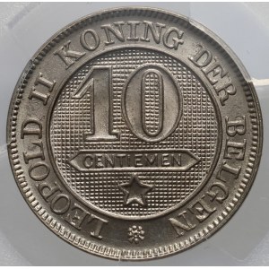 Belgium, Leopold II, 10 centimen 1894