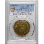 Puerto Rico, undated token, 2 almuds, Vega Redonda estate