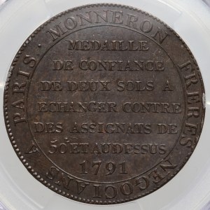 France, 2 soles 1791, Birmingham