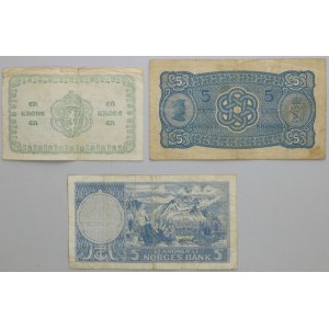 Norway 1-5 kroner banknote set (3 pieces)