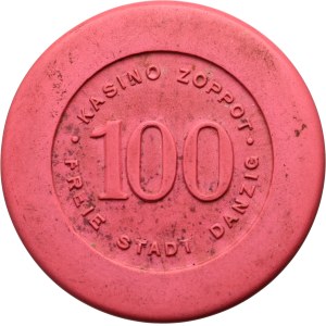 Free City of Gdansk, Casino Sopot, token of 100 guilders