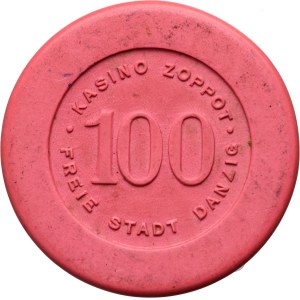 Free City of Gdansk, Casino Sopot, token of 100 guilders
