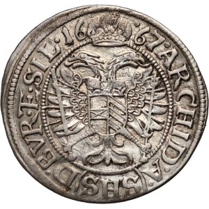 Silesia, Leopold I, 3 krajcary 1667 SHS, Wrocław