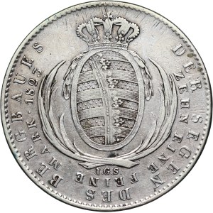 Germany, Saxony, Frederick August I, Mining Thaler 1823 IGS, Dresden