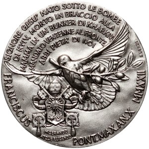 Vatican, Francis, Silver Medal from 2022, Peace in Ukraine