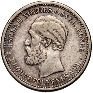 Norway, Oscar II, 1 kroner 1897