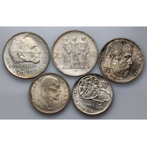 Czechoslovakia, set of coins from 1928-1974, (5 pieces)