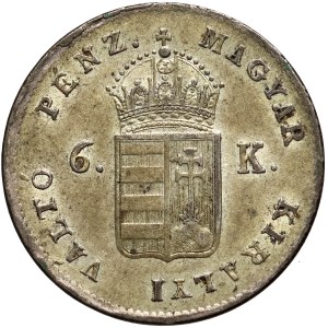 Hungary, 6 kreuzer 1849 NB, Nagybanya
