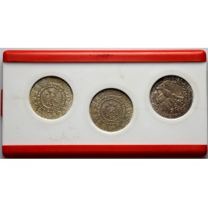 PRL, sada 100 zlotých 1966, Mieszko a Dabrowka, oběživo a proof, (3 kusy)