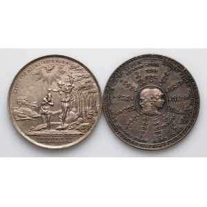 Germany, Austria, medal set, silver, (2 pieces)