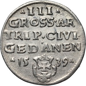 Sigismund I the Old, trojak 1539, Gdańsk