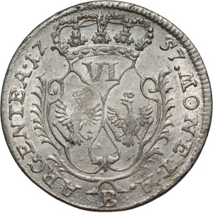 Śląsk pod panowaniem pruskim, Fryderyk II, szóstak 1757 B, Wrocław
