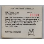 Mexico, 1 onza 1988, Libertad, 1 oz silver, proof