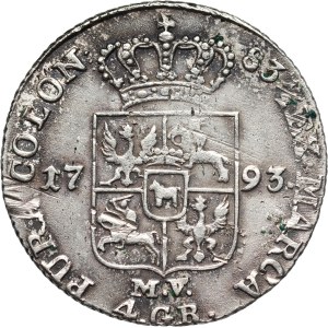 Stanislaw August Poniatowski, gold 1793 MV, Warsaw
