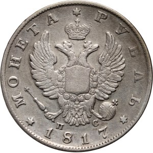 Russia, Alexander I, rouble 1817 СПБ-ПС, St. Petersburg