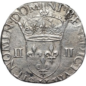 Henry Vale, 1/4 ecu 1585 H, La Rochelle