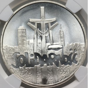 Third Republic, 100000 zloty 1990, Solidarity, Type A