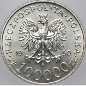 III RP, 100000 złotych 1990, Solidarność, Typ A