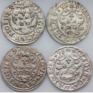 Sigismund III Vasa, set of shekels dated 1597-1609, Riga, (4 pieces)