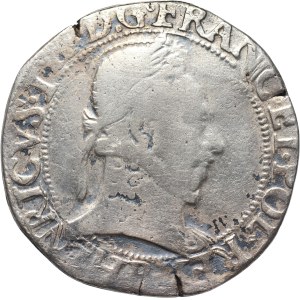 Henri de Valois, franc 1577 B, Rouen