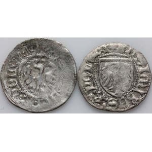 Casimir IV Jagiellonian 1447-1492, set of shekels, Gdansk, (2 pieces)