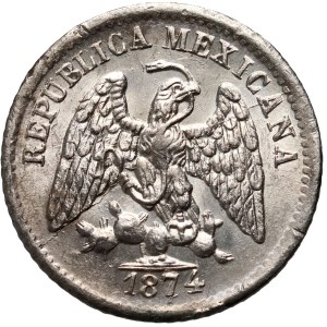 Mexico, 5 centavos 1874 Mo M