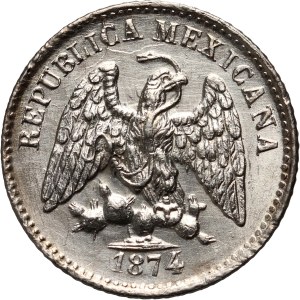 Mexico, 5 centavos 1874 Mo M