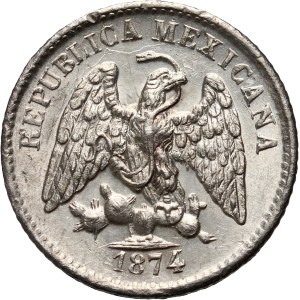 Mexico, 5 centavos 1874 Mo M