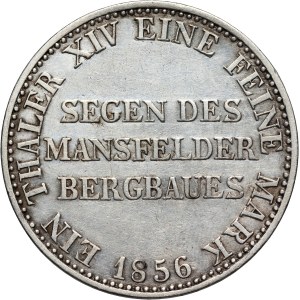 Germany, Prussia, Frederick William IV, Mining Thaler 1856 A, Berlin