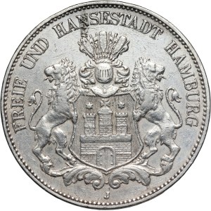 Germany, Hamburg, 5 Mark 1903 J