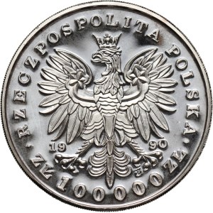 III RP, 100000 złotych 1990, Mały tryptyk, Fryderyk Chopin