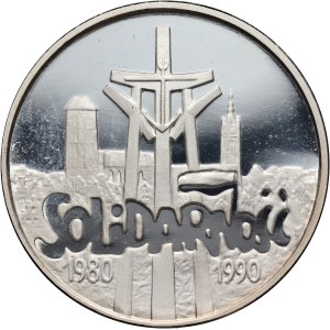 Third Republic, 100000 zloty 1990, Solidarity, thick