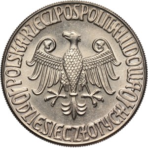 People's Republic of Poland, 10 zloty 1964, Warsaw, Casimir the Great, PRÓBA, copper-nickel