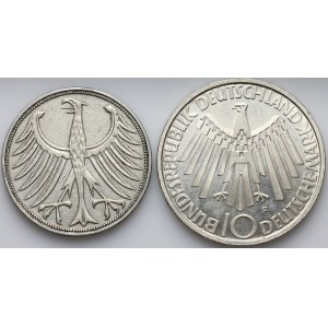 Germany, set of silver coins from 1951-1972, (2 pieces)