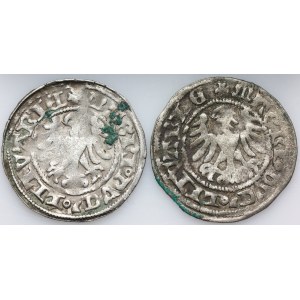 Alexander Jagiellonian 1501-1506, half-penny set, Vilnius, (2 pieces)