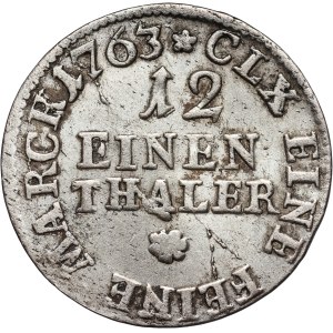 Frederick Krystian, 1/12 thaler 1763 IFóF, Leipzig