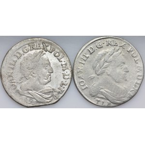 John III Sobieski, set of sixpences from 1679-1681 TLB, Bydgoszcz, (2 pieces)