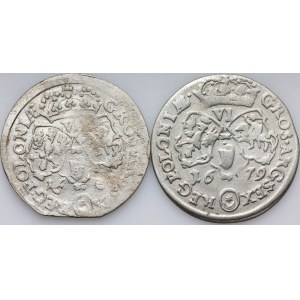 John III Sobieski, set of sixpences from 1679-1681 TLB, Bydgoszcz, (2 pieces)