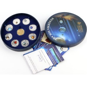 III RP, silver medal set 2009, Systema Solare, (9 pieces)