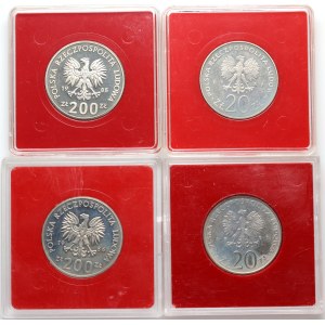 People's Republic of Poland, 1980-1986 proof coin set, (4 pieces)