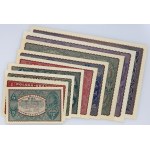 II RP, 1/2-5000 Polish marks, 1919-1920 banknote set (9 pieces)