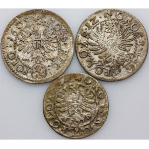Sigismund III Vasa, set of pennies from 1609-1624, (3 pieces)