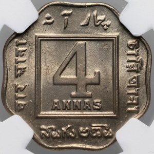 Britská Indie, George V, 4 anny 1919, Kalkata