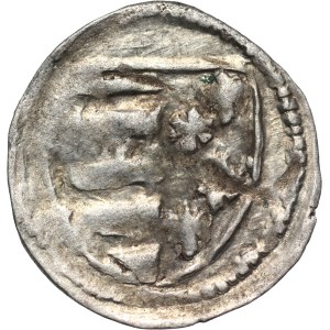 Ludwik Węgierski 1370-1382, denar, Kraków, bez znaku