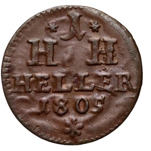 Germany, Saxony-Hildburghausen, 1 Heller 1805