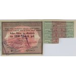 Poland, Stock for 1000 Polish marks, Joint Stock Company of the Wagon Factory "Wagon" in Ostrow, 1919