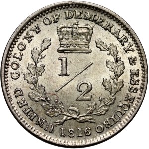 Guyana, Essequilbo-Demerara, George III, 1/2 gulden 1816